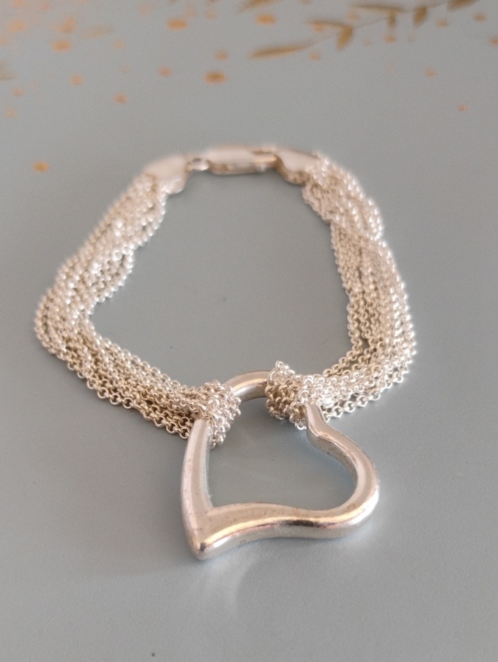 High Shine Sterling Silver Heart Bracelet